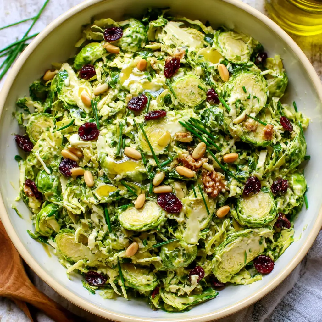 quick brussels sprouts salad - final presentation