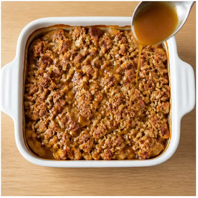 Step 4: Bake until golden and drizzle with salted caramel