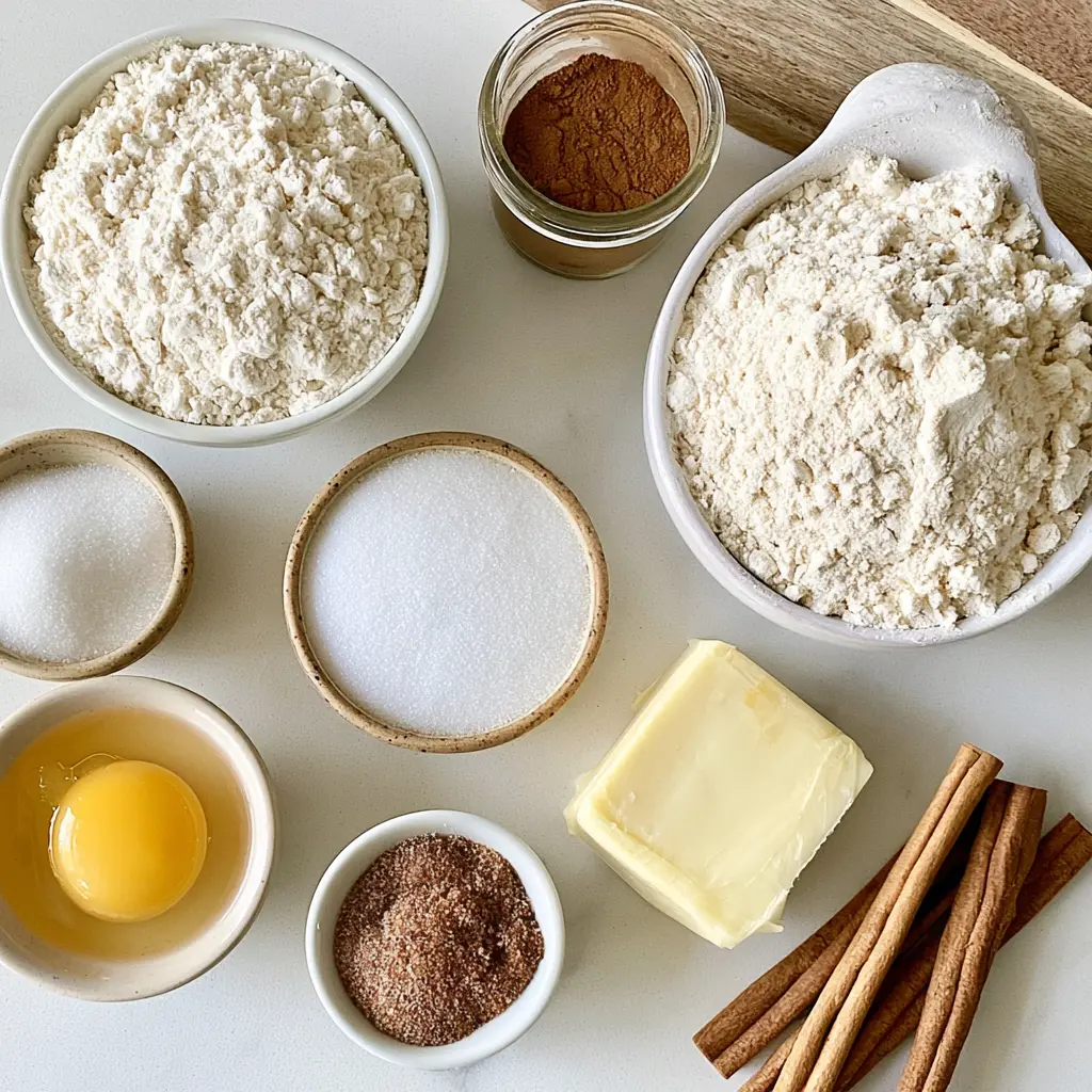 small batch snickerdoodle cookies - main ingredients