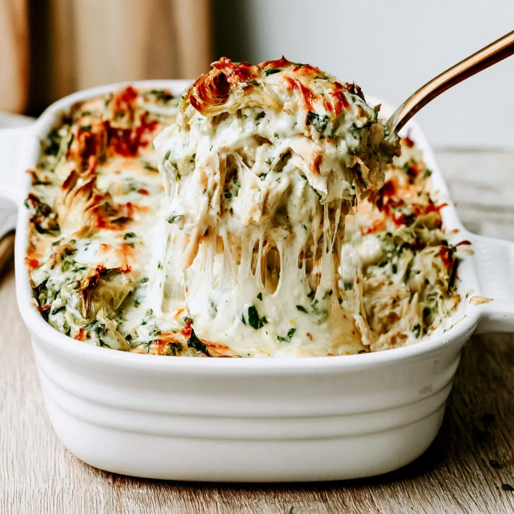 spinach artichoke chicken bake - final presentation