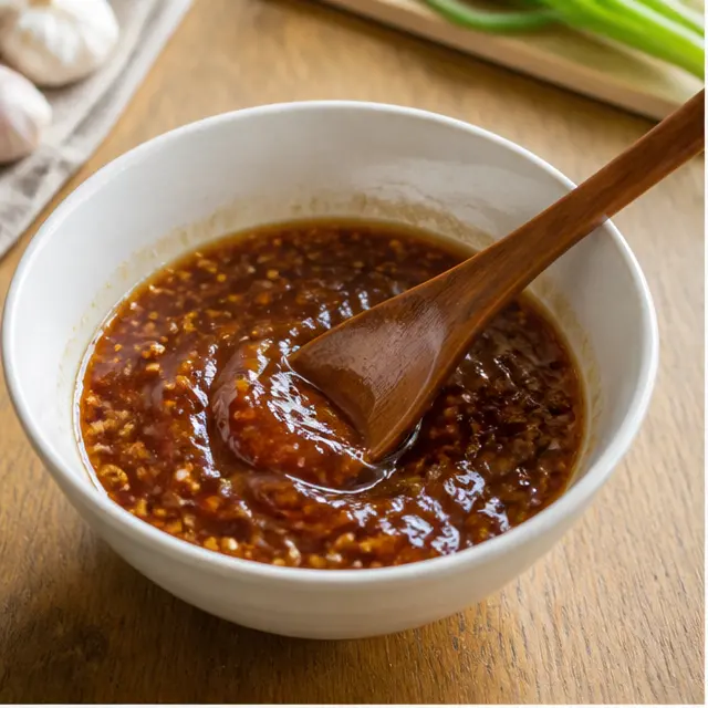 Step 1: Whisk the honey-soy-garlic sauce together