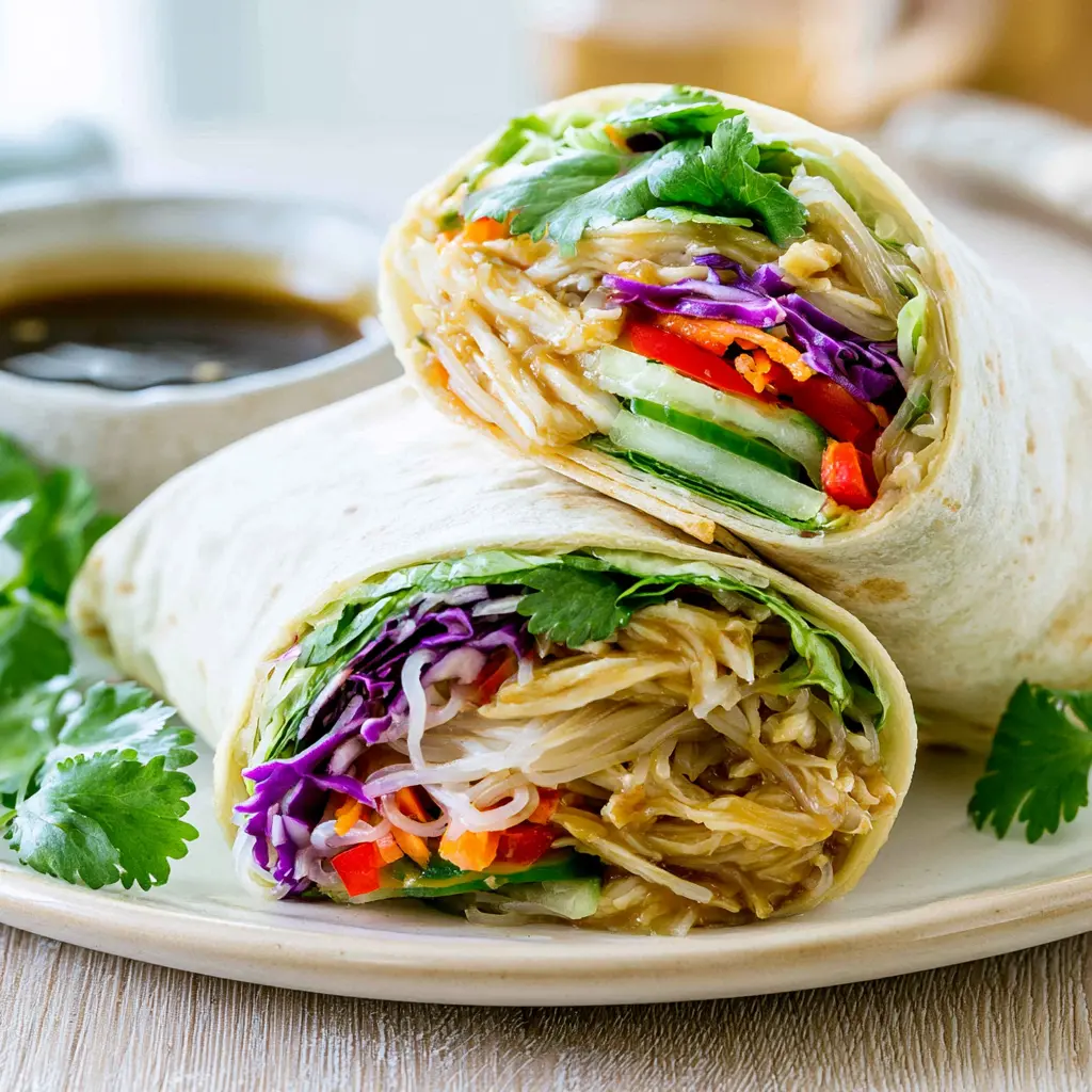teriyaki chicken wrap - final presentation