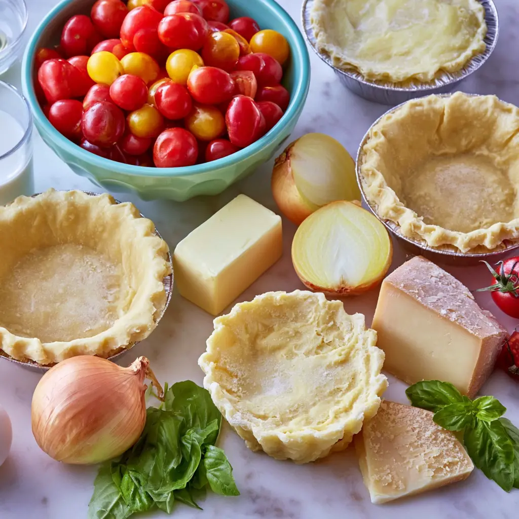 tomato tart - main ingredients