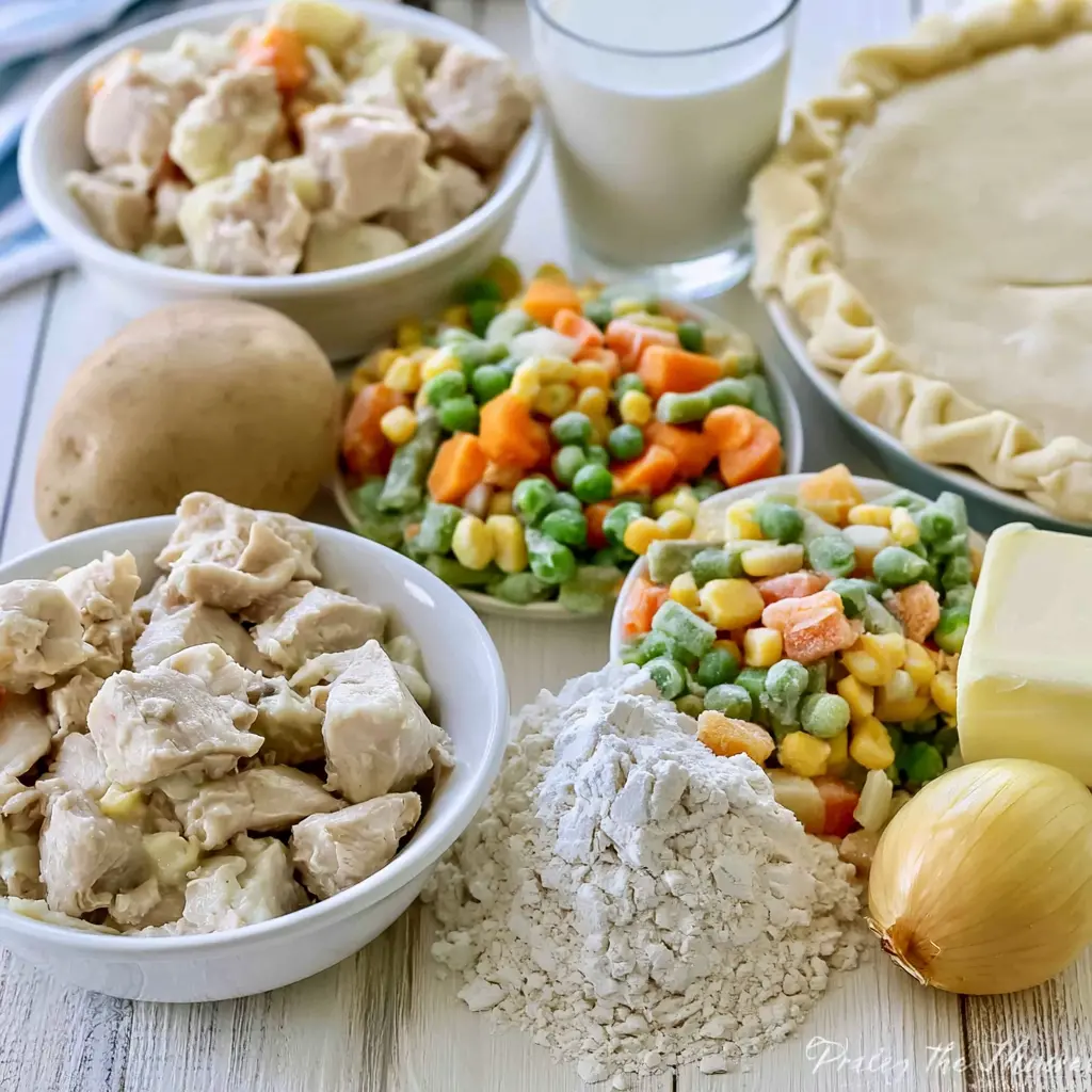 turkey pot pie - main ingredients