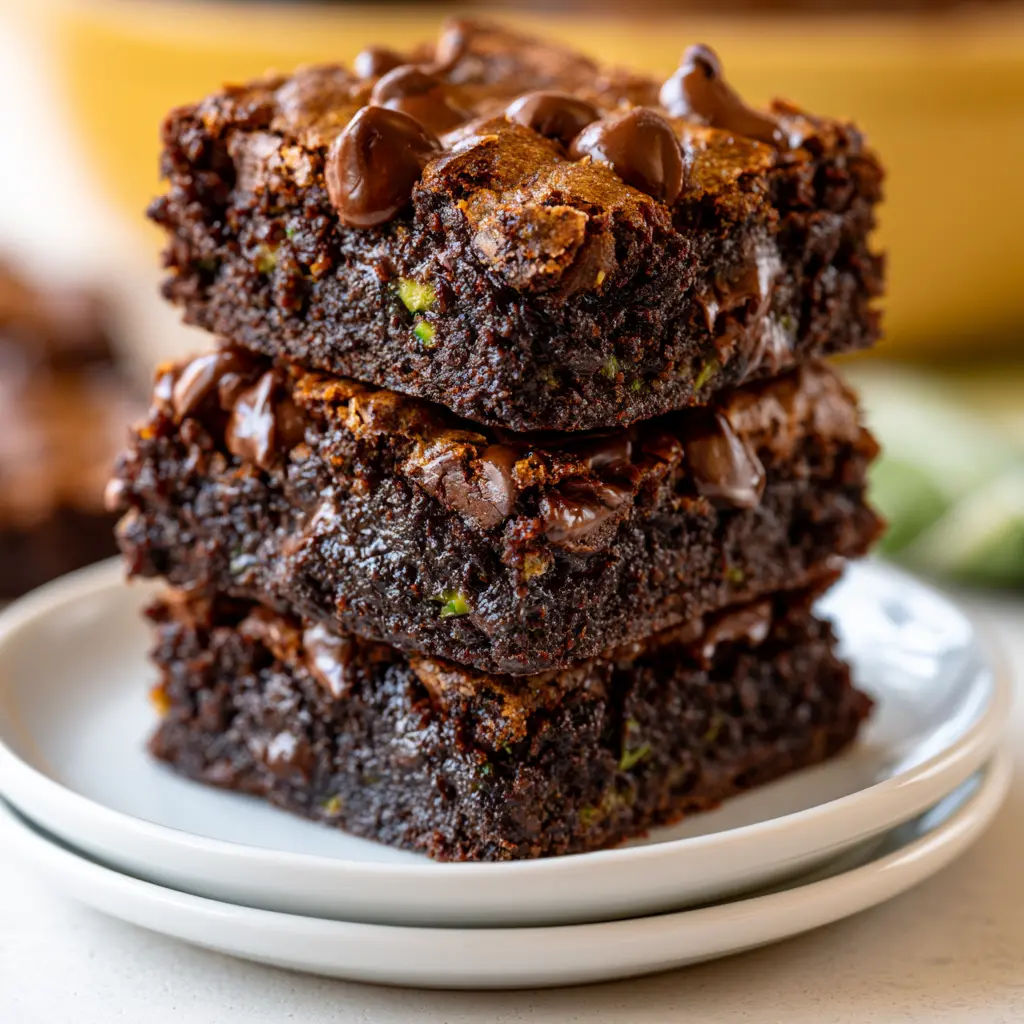 zucchini brownies - final presentation