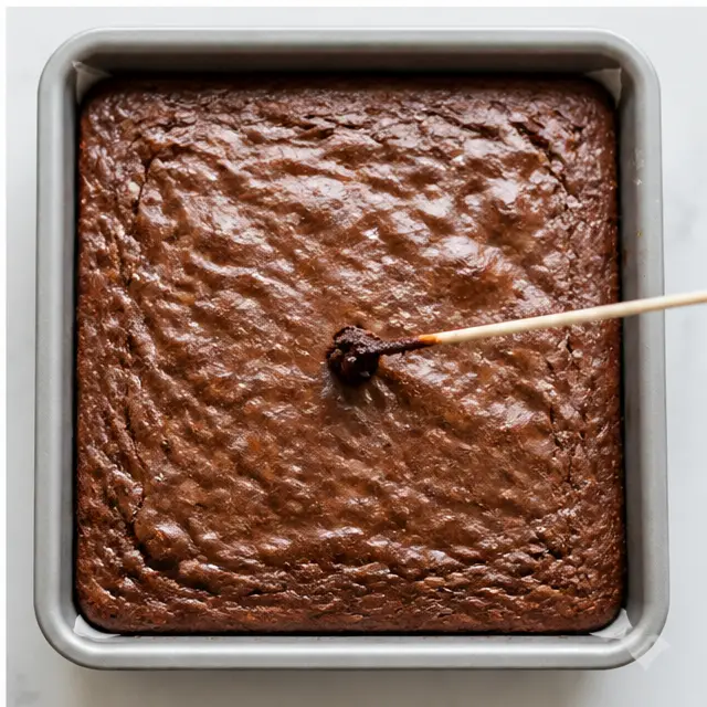 Bake until toothpick comes out with moist crumbs