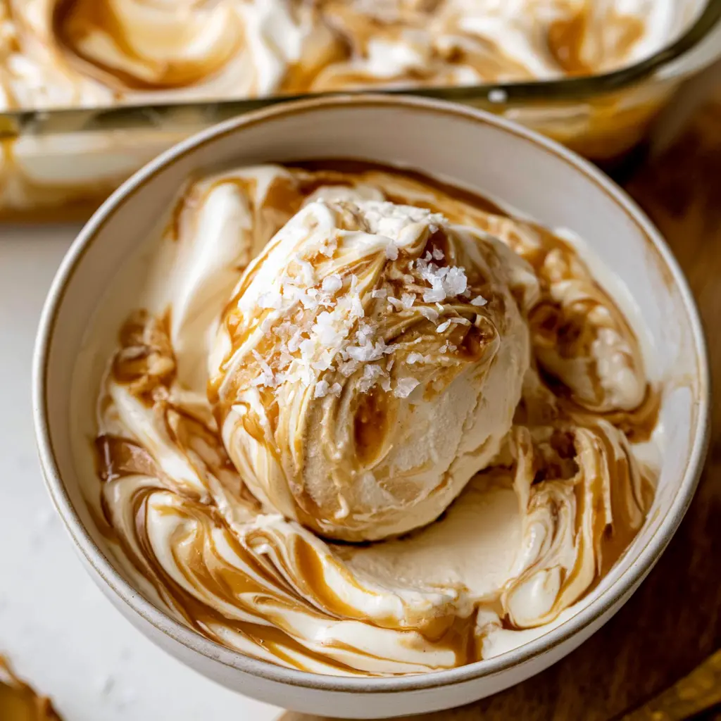 nochurn salted caramel ice cream - final presentation
