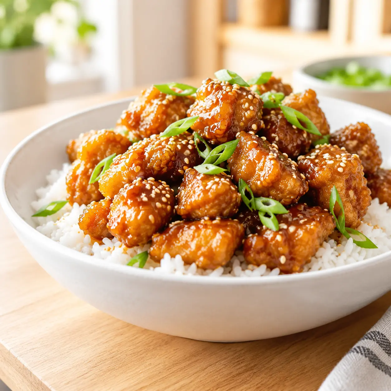 sesame chicken - final presentation