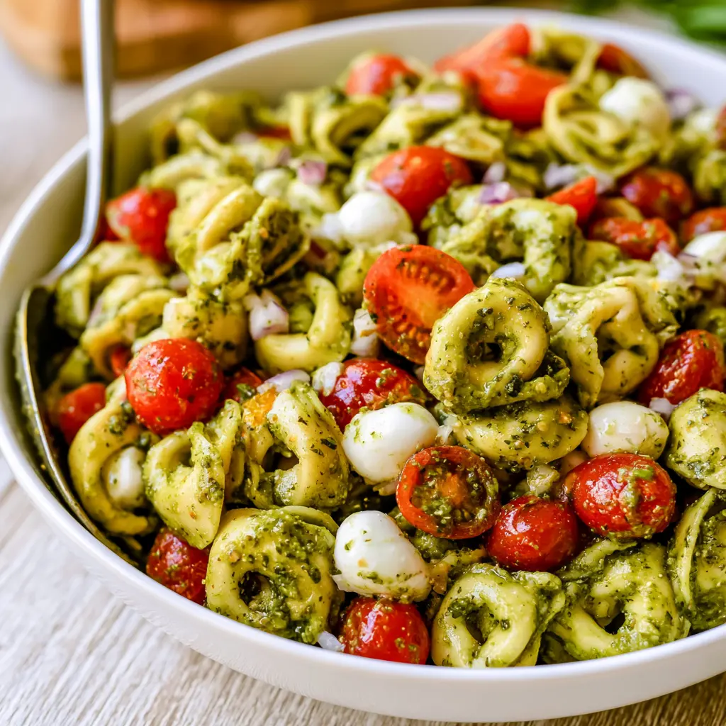 tortellini pasta salad - final presentation