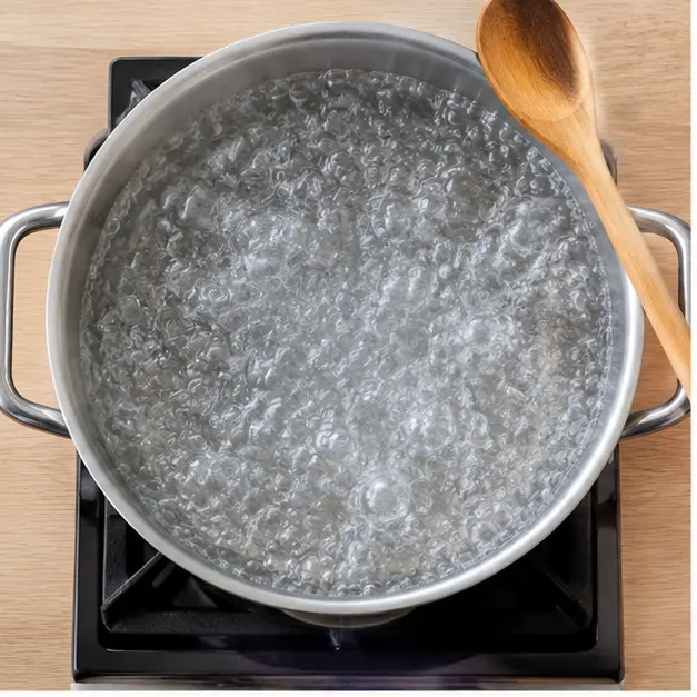 Step 1: Bring a large pot of well-salted water to a rolling boil